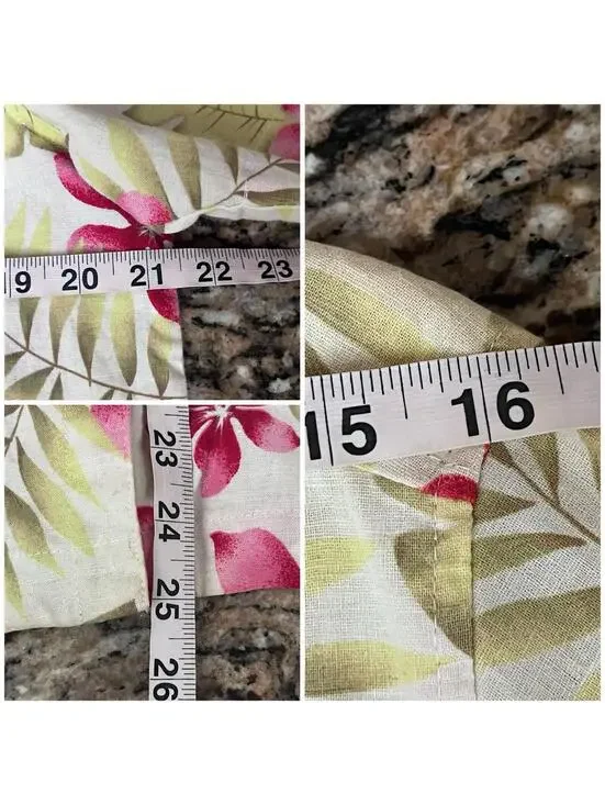 Sunbay Cottons Linen Blend Tropical Floral Hawaiian Shirt Women’s M Beach Resort - Picture 6 of 10